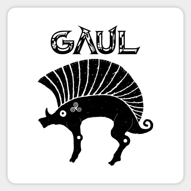 Ancient Gaul Boar T-shirt Sticker by AgemaApparel